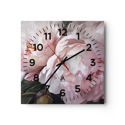 Horloge murale - Pendule murale - Arrêté en pleine floraison - 30x30 cm