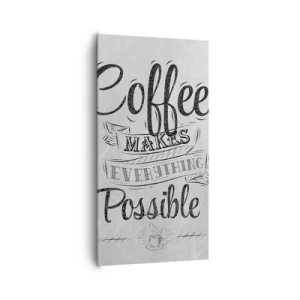 Impression sur toile - Image sur toile - Comment ne pas aimer le café maintenant - 65x120 cm