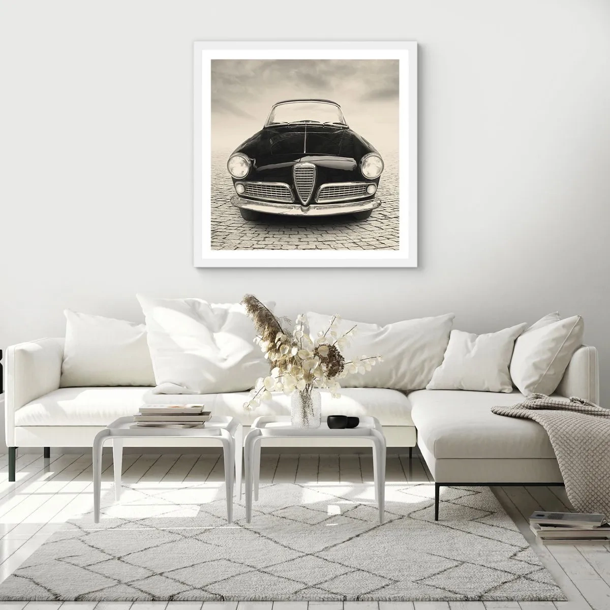 Affiche dans un cadre blanc - Poster - Et alors! Tu ne m'aime pas? - 60x60 cm