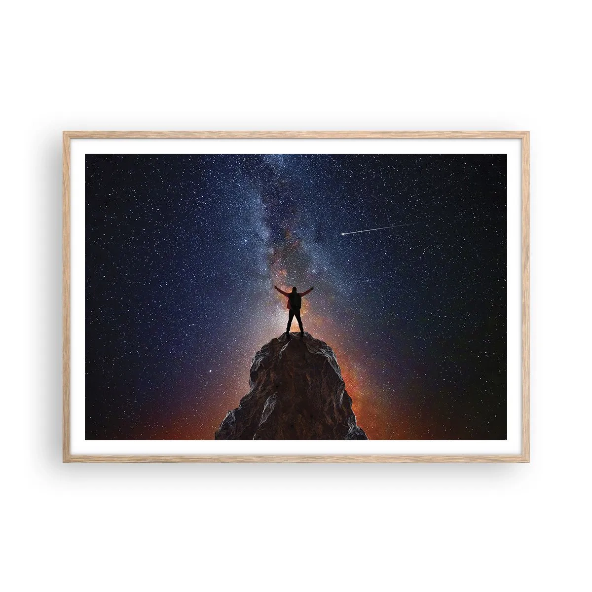 Affiche dans un chêne clair - Poster - Le force est avec moi! - 100x70 cm