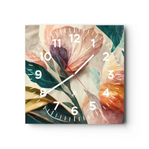 Horloge murale - Pendule murale - Fleurs des îles du sud - 30x30 cm