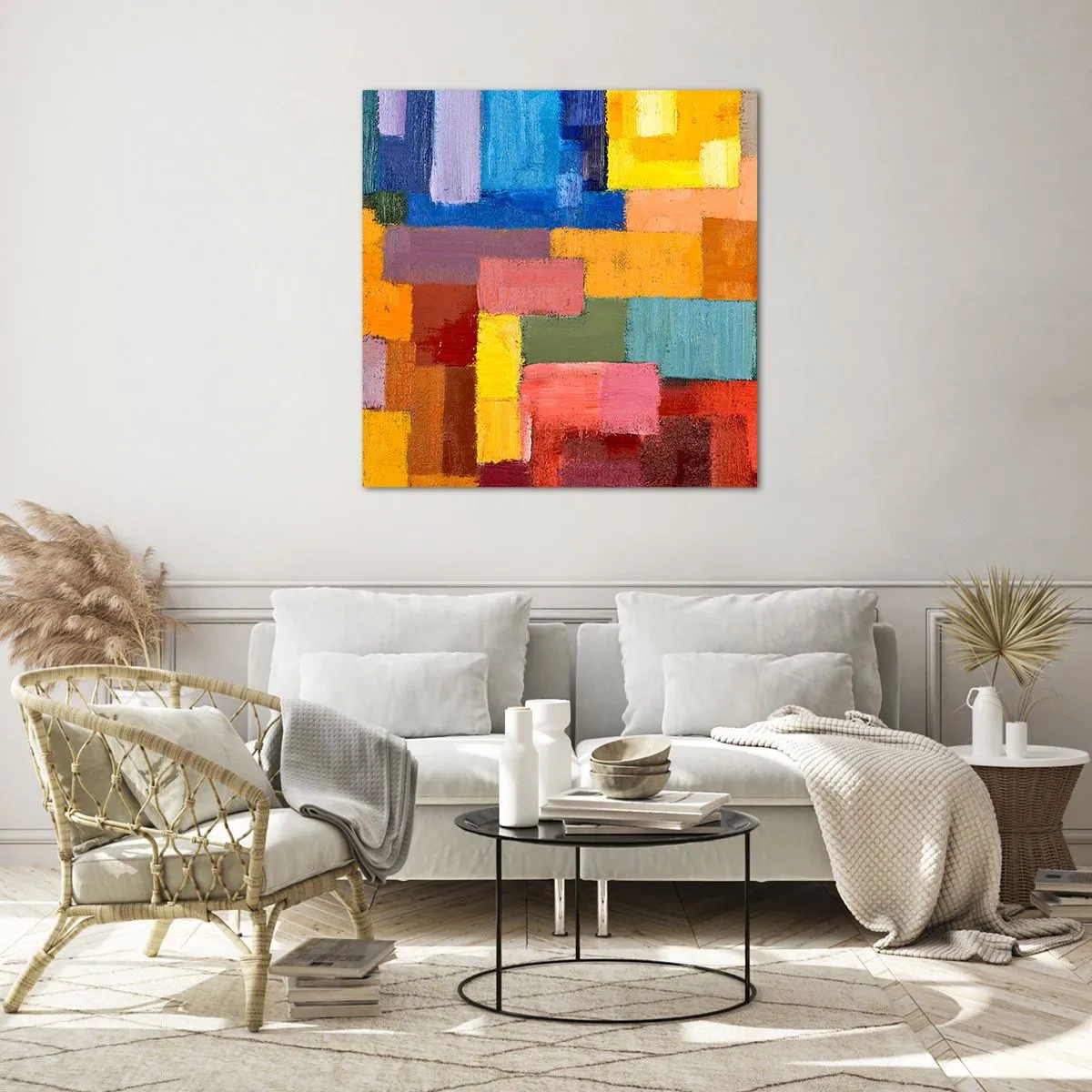 Impression sur verre - Image sur verre - Chacun est différent, tout est coloré - 50x50 cm