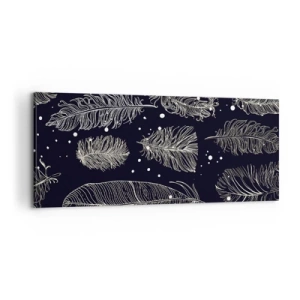 Impression sur toile - Image sur toile - Toile de plumes - 100x40 cm