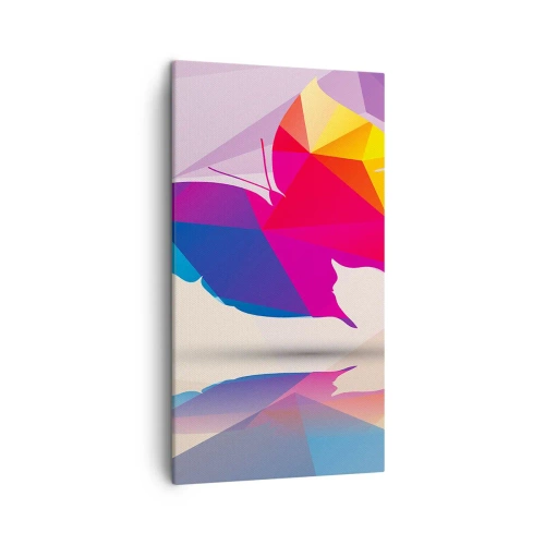 Impression sur toile - Image sur toile - Papillon arc-en-ciel - 45x80 cm