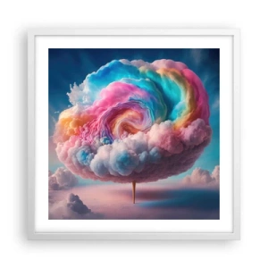 Affiche dans un cadre blanc - Poster - Le rêve d'un parc d'attractions - 50x50 cm