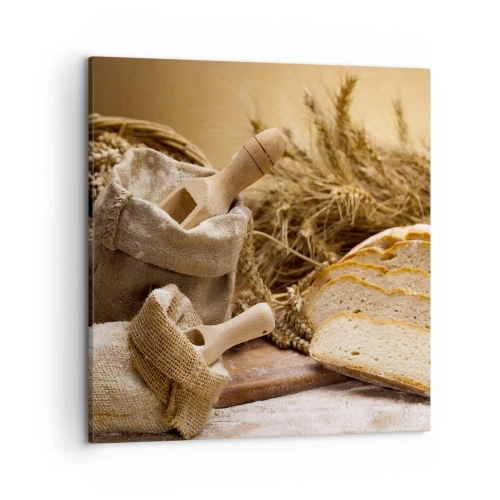 Impression sur toile - Image sur toile - Comment il coupe avec un couteau - 50x50 cm