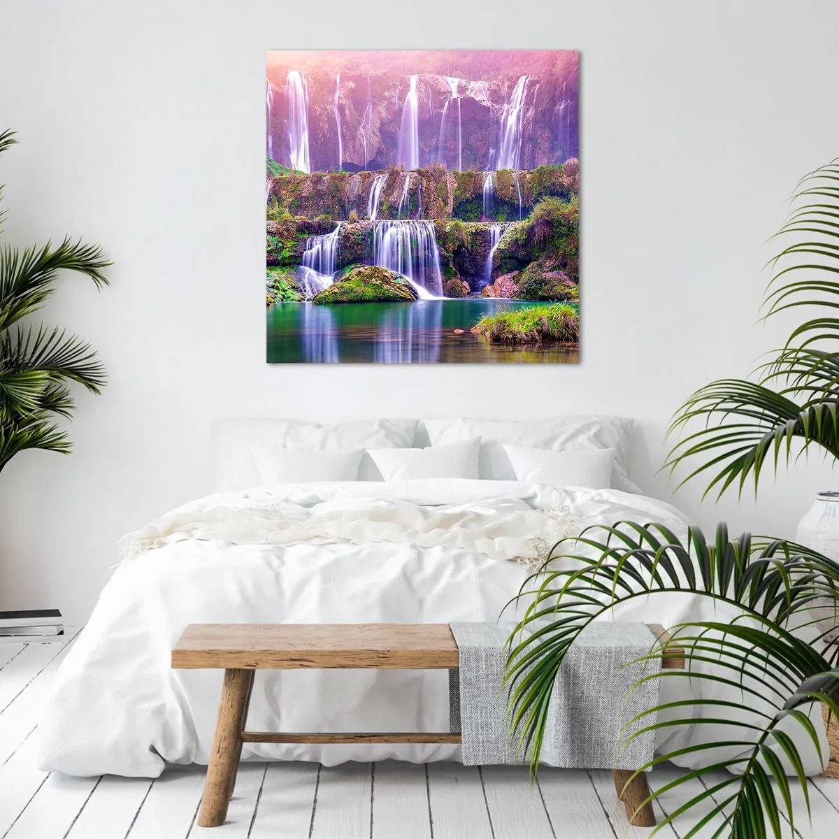 Impression sur toile - Image sur toile - Escalier vers le ciel - 50x50 cm