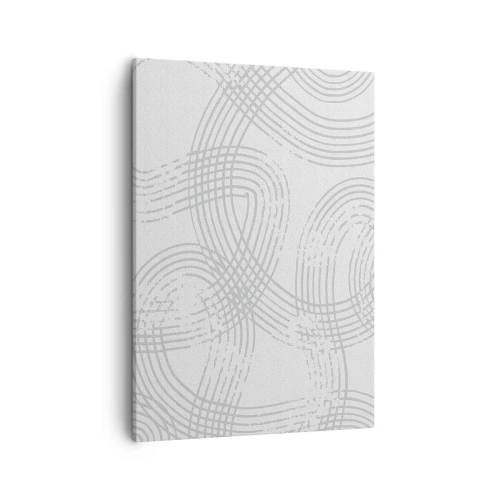 Impression sur toile - Image sur toile - Un motif subtil avec des lignes entrelacées dans des tons clairs - 50x70cm - Il n'y a pas de chemin droit - Décoration murale moderne pour le salon et la chambre ARTTOR