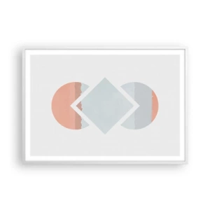 Affiche dans un cadre blanc - Poster - La situation est clair - 100x70 cm