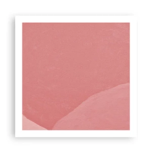 Affiche - Poster - Composition organique en rose - 60x60 cm