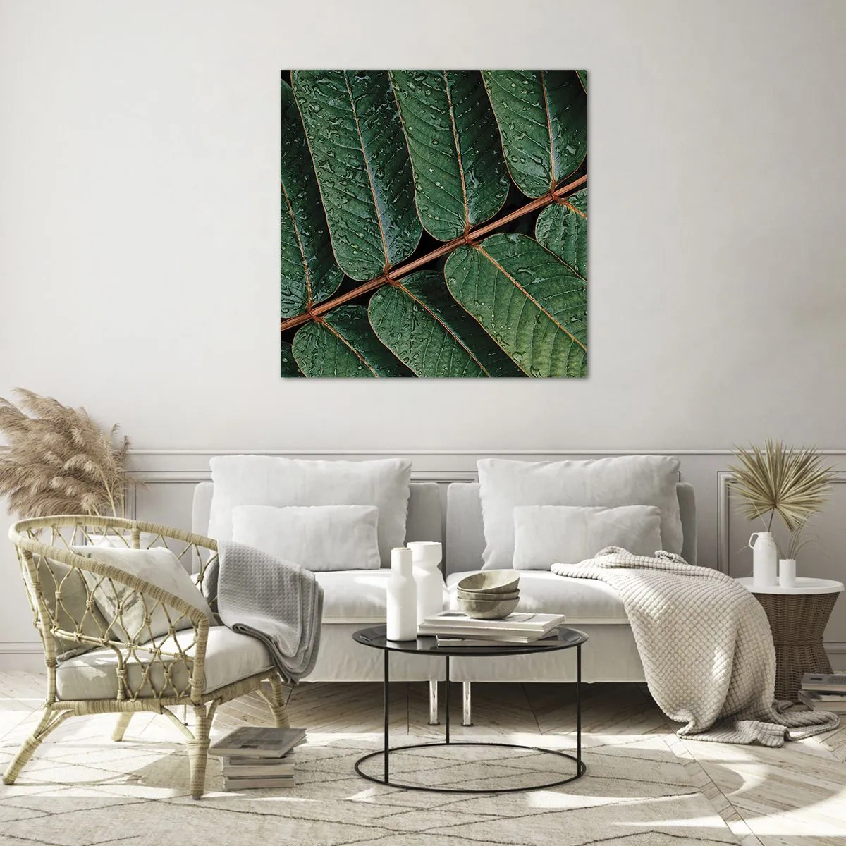 Impression sur verre - Image sur verre - Au rythme de la verdure - 70x70 cm