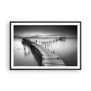 Affiche dans un cadre noir - Poster - La paix d'un rivage oublié - 91x61 cm