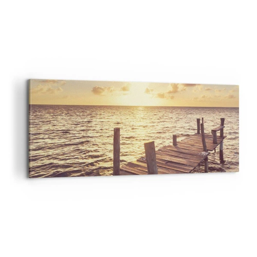 Impression sur toile - Image sur toile - La terre d'or de la douceur - 100x40 cm