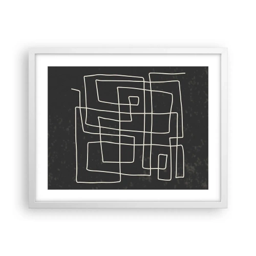 Affiche dans un cadre blanc - Poster - Pas aussi simple - 50x40 cm