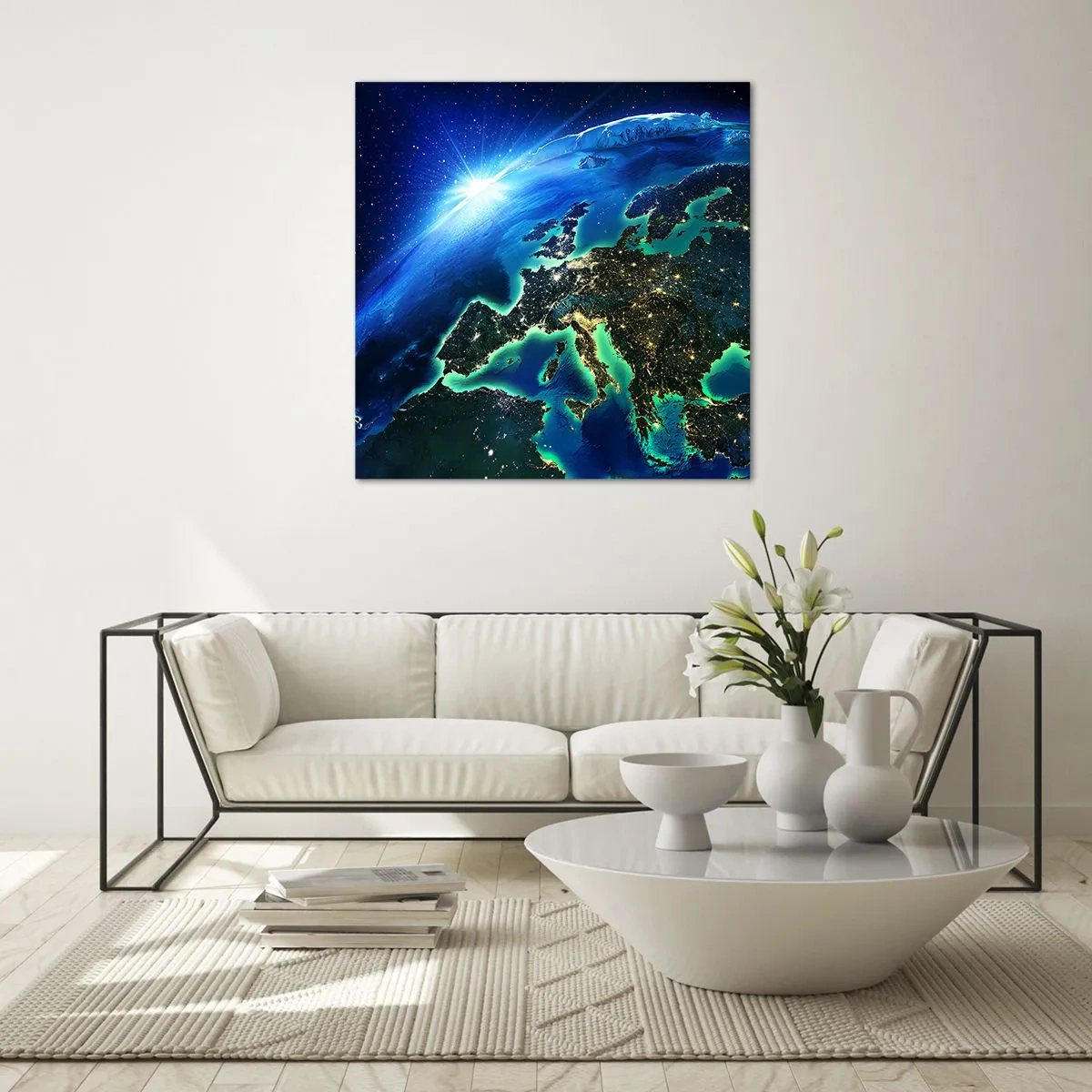 Impression sur verre - Image sur verre - Europe pétillante - 30x30 cm