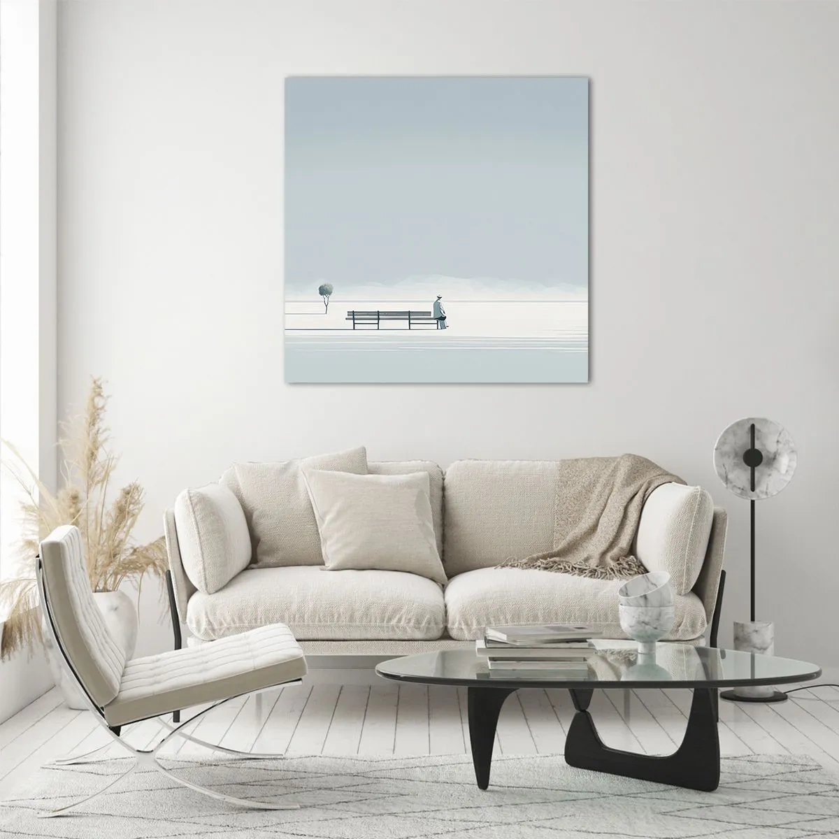 Impression sur verre - Image sur verre - Oui, j'attends. - 60x60 cm