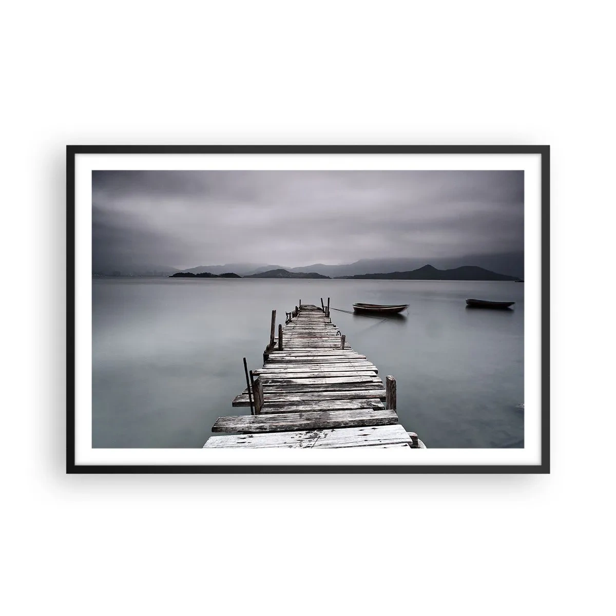 Affiche dans un cadre noir - Poster - Tu peux partir demain - 91x61 cm