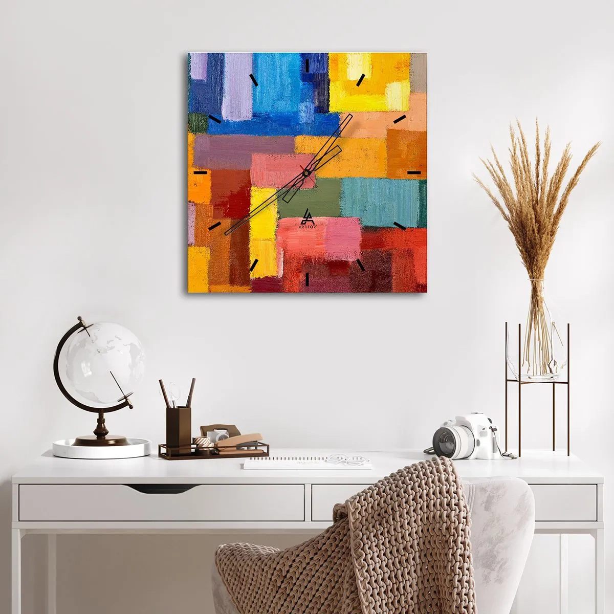 Horloge murale - Pendule murale - Chacun est différent, tout est coloré - 30x30 cm