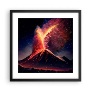 Affiche dans un cadre noir - Poster - Beauté et horreur - 40x40 cm