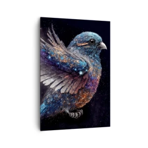 Impression sur toile - Image sur toile - Un moineau de style spatial avec un éclat de diamant - 70x100cm - Moineau de diamant - Décoration murale moderne pour le salon et la chambre ARTTOR