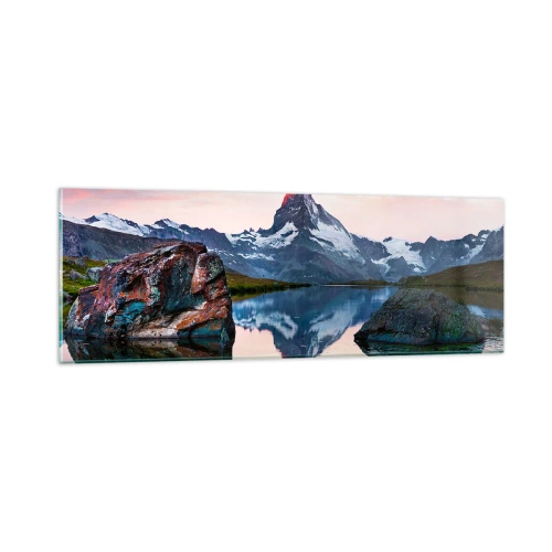 Impression sur verre - Image sur verre - Le coeur des montagnes est chaud - 90x30 cm
