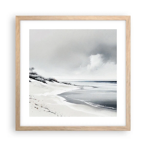 Affiche dans un chêne clair - Poster - Ensemble depuis toujours - 40x40 cm