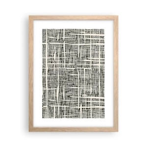 Affiche dans un chêne clair - Poster - Composition tissée - 30x40 cm