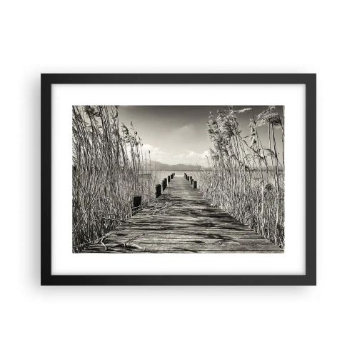 Affiche dans un cadre noir - Poster - Dans le calme de l'herbe - 40x30 cm