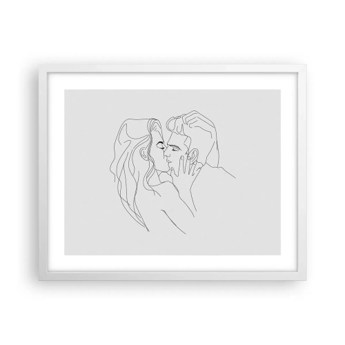 Affiche dans un cadre blanc - Poster - La même ligne - 50x40 cm