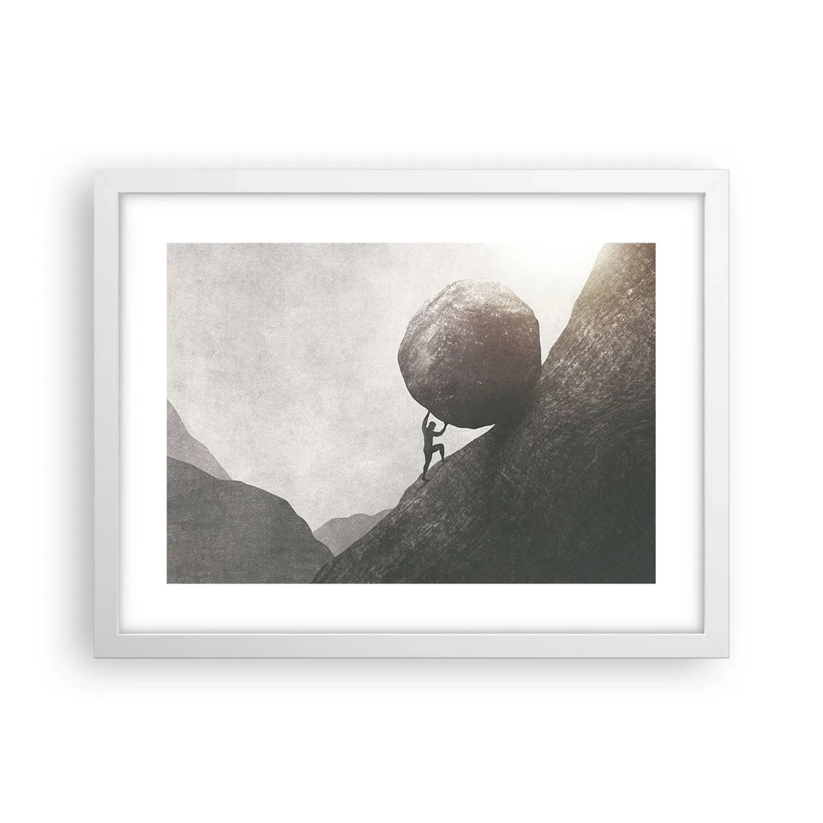 Affiche dans un cadre blanc - Poster - Je crois contre tout espoir - 40x30 cm