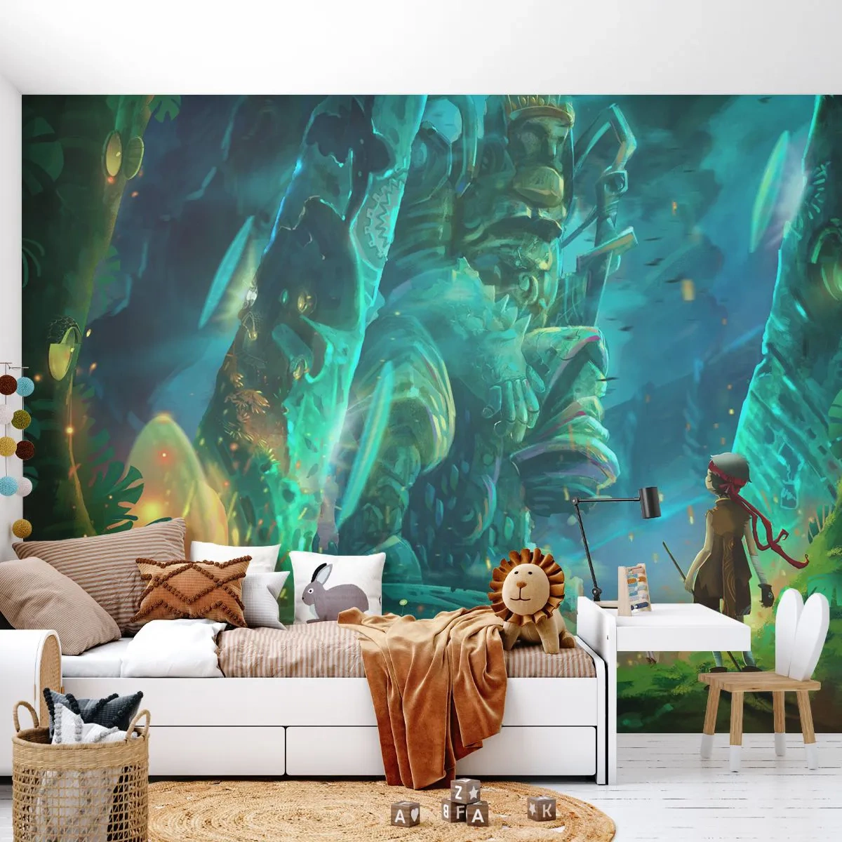 Papier Peint Photo Premium Canvas - Du grand livre des contes de fées - Fantaisie, Conte de fées pour les enfants, Conte de fées - 250x175 cm