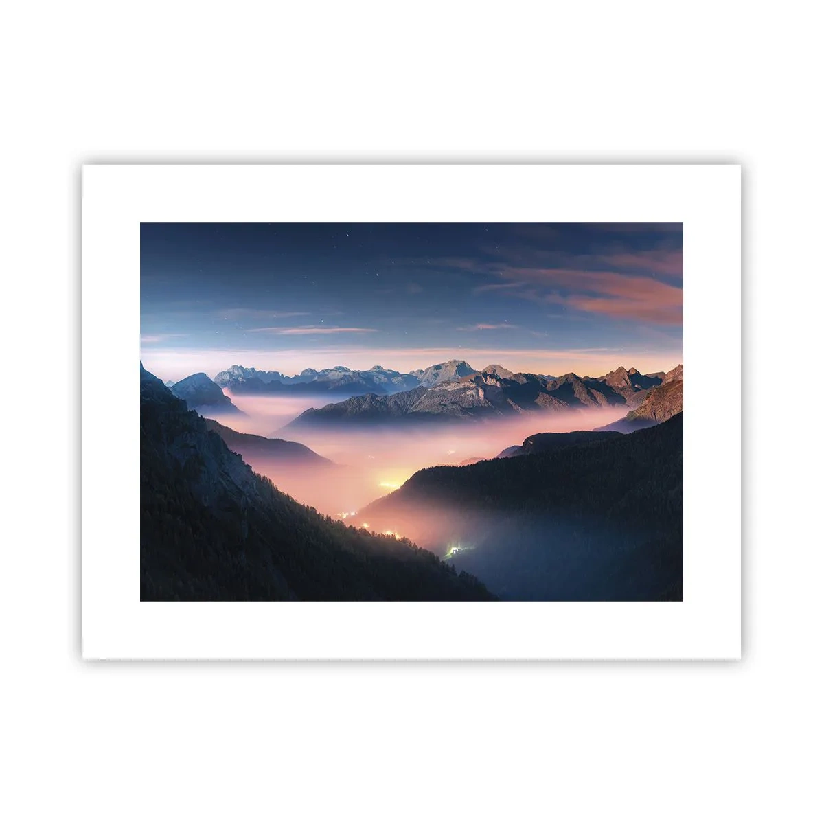 Affiche - Poster - Lumière dans les vallées - 40x30 cm