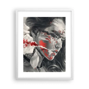 Affiche dans un cadre blanc - Poster - Dans les fumées de l'absurde - 40x50 cm