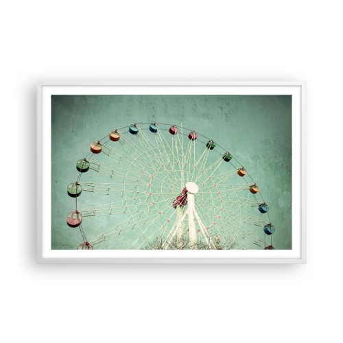 Affiche dans un cadre blanc - Poster - Nous vous invitons à vous amuser - 91x61 cm