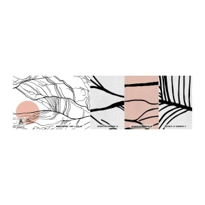 Échantillon de Papier Peint Premium Canvas - Dans un réseau de brindilles - Abstraction, Graphique, Conception - 100x30 cm