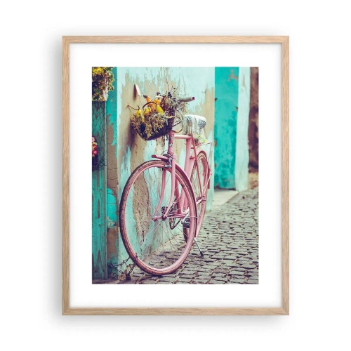 Affiche dans un chêne clair - Poster - Je reviens tout de suite - 40x50 cm