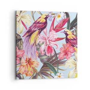 Impression sur toile - Image sur toile - Pétales et plumes - 70x70 cm