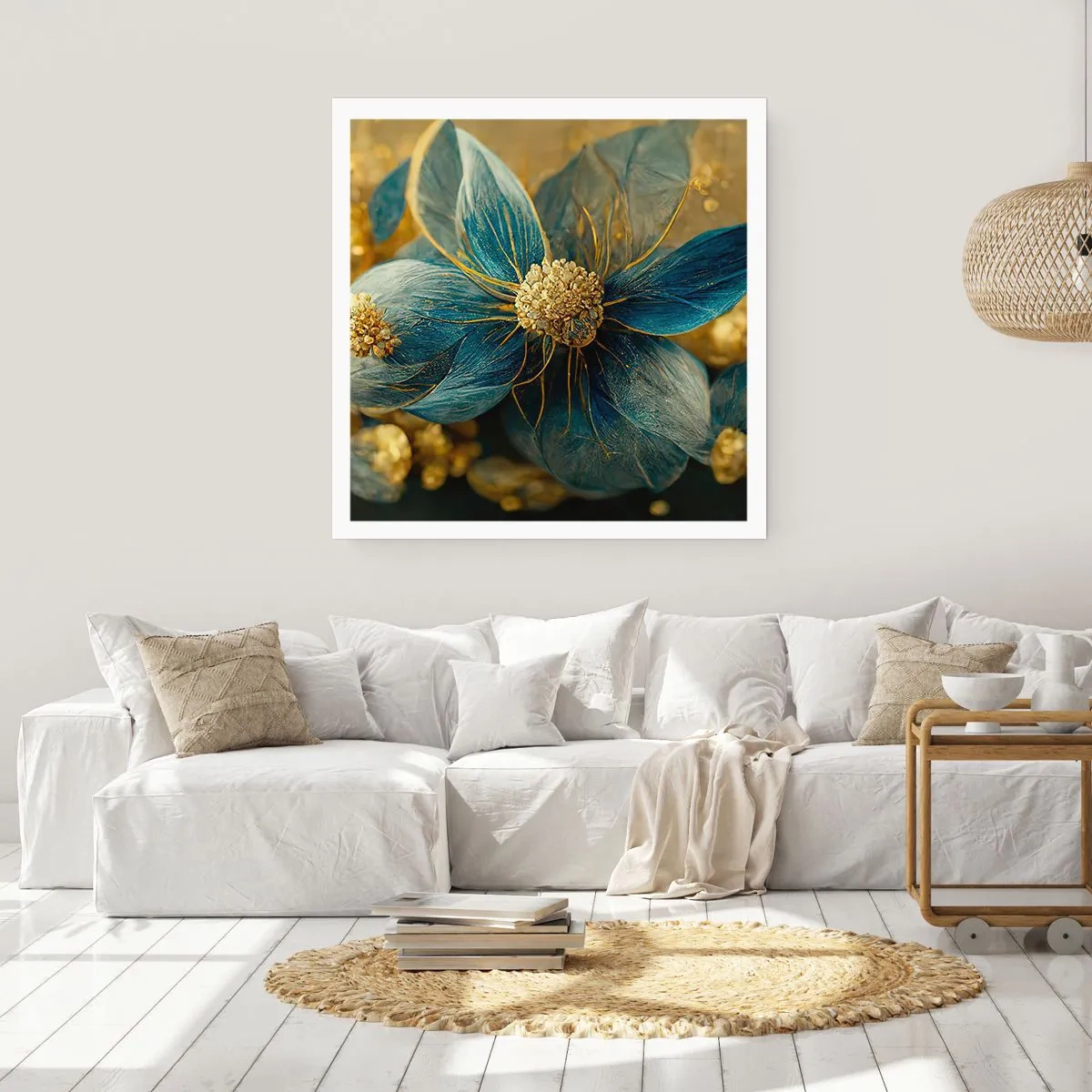Affiche - Poster - Fleurir avec de l'or - 30x30 cm