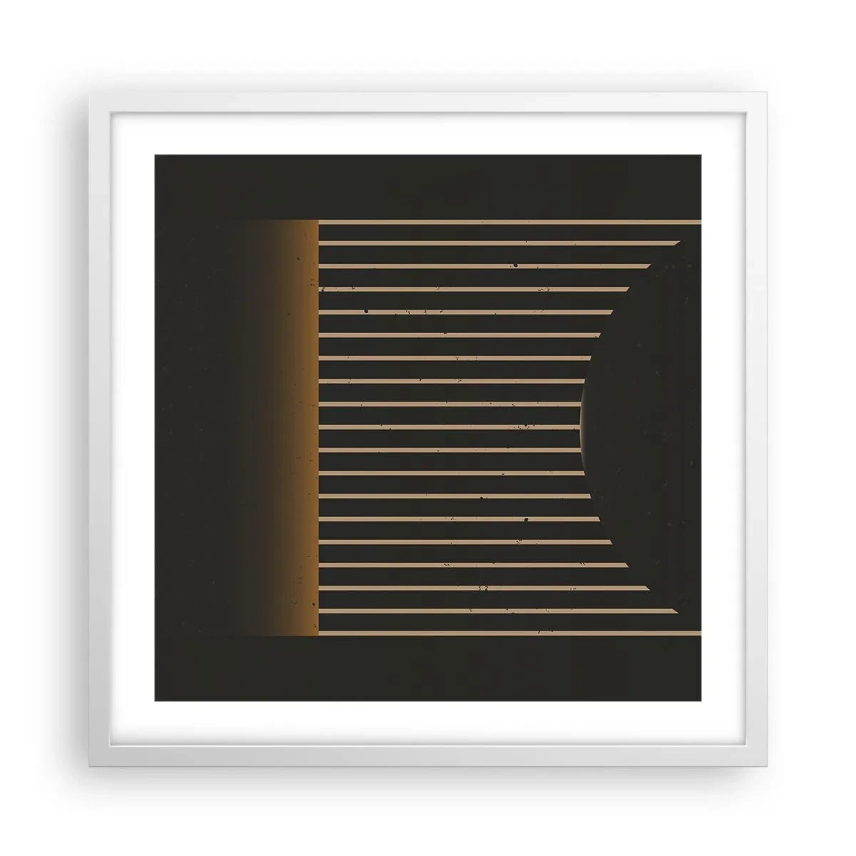 Affiche dans un cadre blanc - Poster - Explorez les ténèbres - 50x50 cm