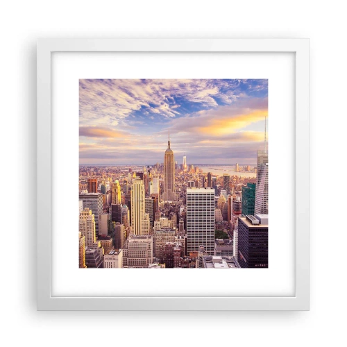 Affiche dans un cadre blanc - Poster - Atteindre les nuages eux-mêmes - 30x30 cm