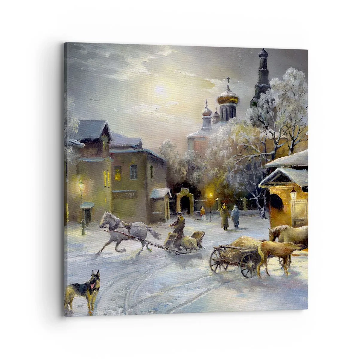 Impression sur toile - Image sur toile - La magie de l'hiver russe - 70x70 cm