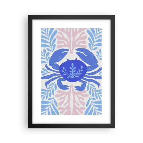 Affiche dans un cadre noir - Poster - Comme une fleur de mer - 30x40 cm