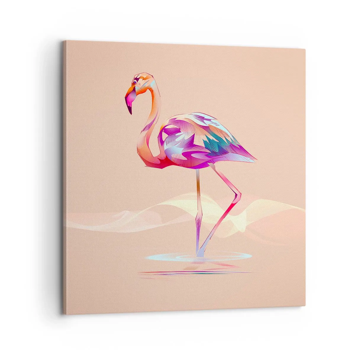 Impression sur toile - Image sur toile - L'oiseau des bonnes émotions - 60x60 cm