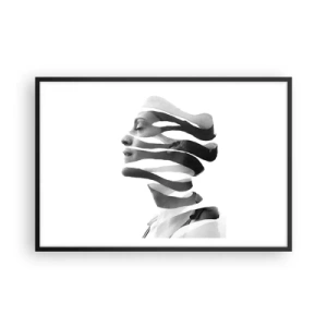 Affiche dans un cadre noir - Poster - Portrait surréaliste - 91x61 cm