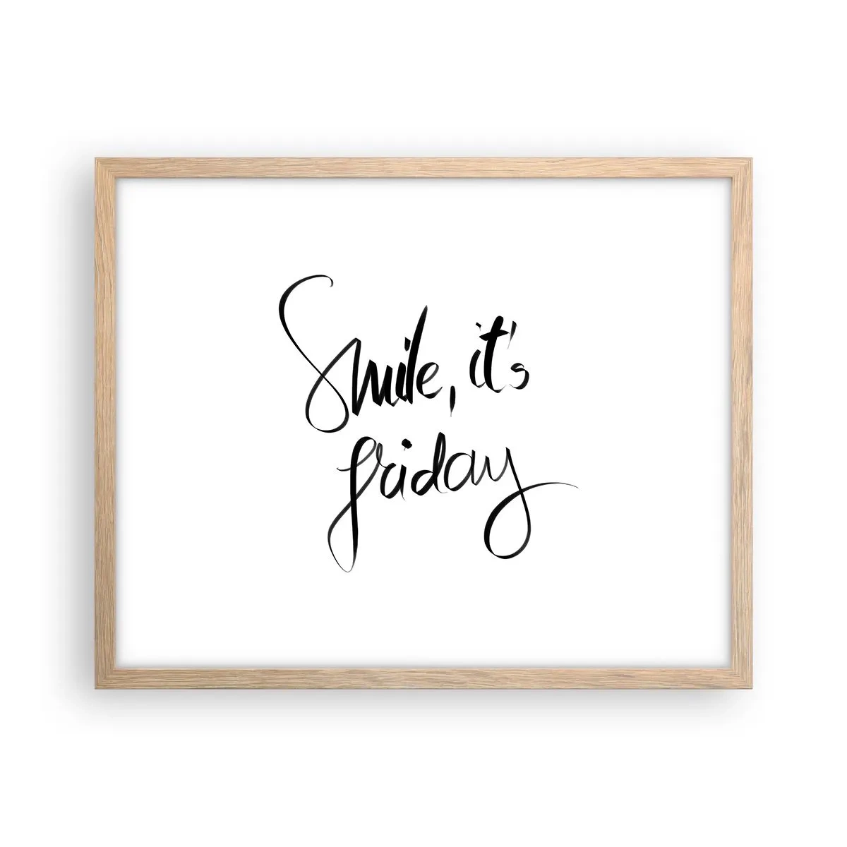 Affiche dans un chêne clair - Poster - Joie réelle - 50x40 cm