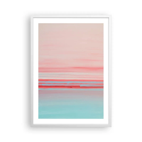 Affiche dans un cadre blanc - Poster - Abstraction à l'aube - 50x70 cm