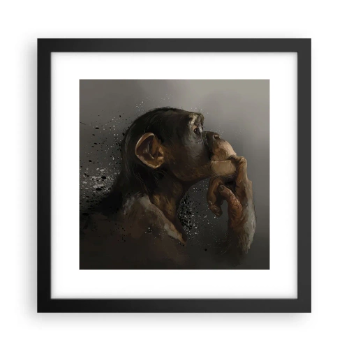 Affiche dans un cadre noir - Poster - Certainement un penseur - 30x30 cm