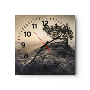 Horloge murale - Pendule murale - La vie gagne toujours - 40x40 cm