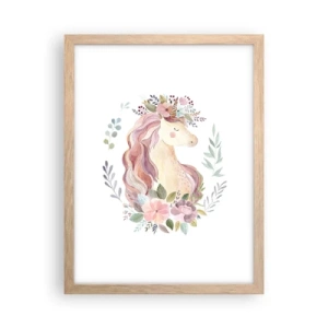 Affiche dans un chêne clair - Poster - Invitation au monde des contes de fées - 30x40 cm