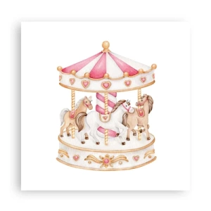 Affiche - Poster - Le doux monde de l'enfance - 60x60 cm